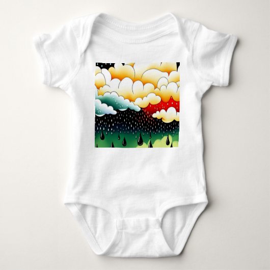 雨の日 ベビーボディスーツ (正面)