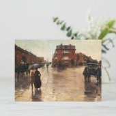 雨の日,ボストンby Childe Hasssam サンキューカード (スタンド正面)