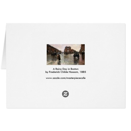 雨の日，ボストンby Frederick Childe Hasssam (裏面横)