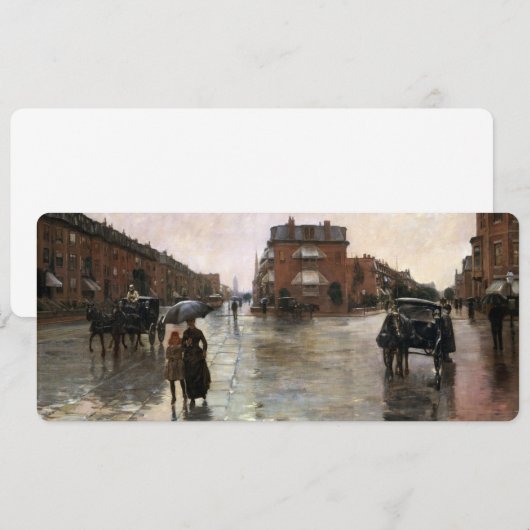 雨の日，ボストンby Frederick Childe Hasssam (正面/裏面)