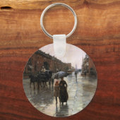 雨の日,ボストンby Frederick Childe Hasssam キーホルダー (正面)