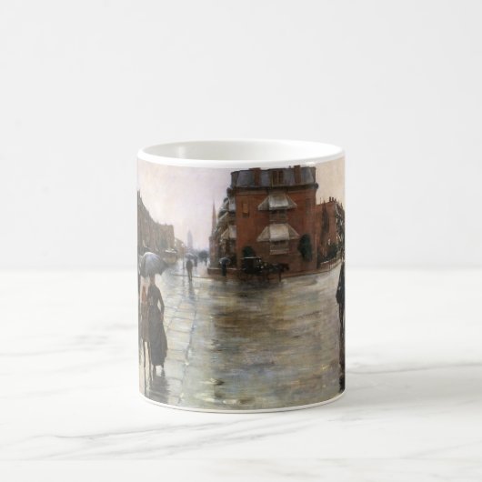 雨の日,ボストンby Frederick Childe Hasssam コーヒーマグカップ (中央)