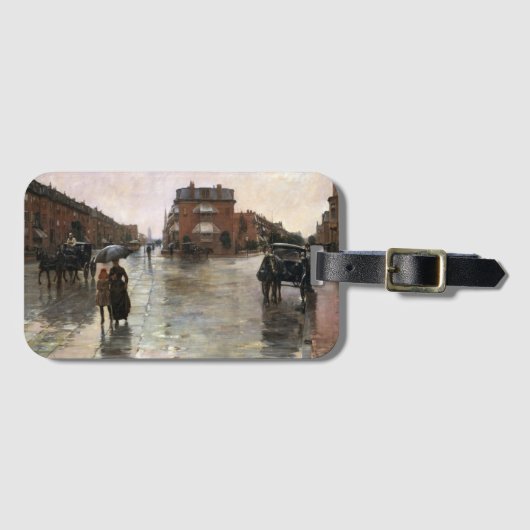 雨の日，ボストンby Frederick Childe Hasssam ラゲッジタグ (正面横)