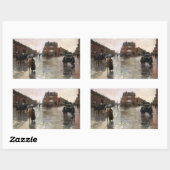 雨の日，ボストンby Frederick Childe Hasssam 長方形シール (シート)