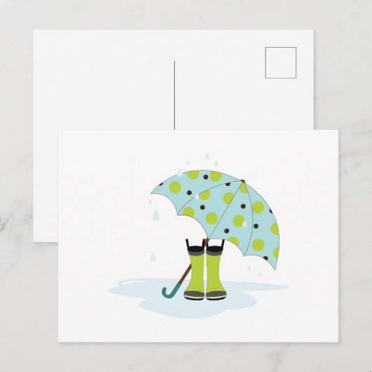 雨の日 ポストカード (正面/裏面)