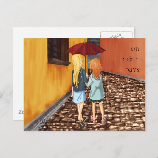 雨の日 ポストカード (正面/裏面)