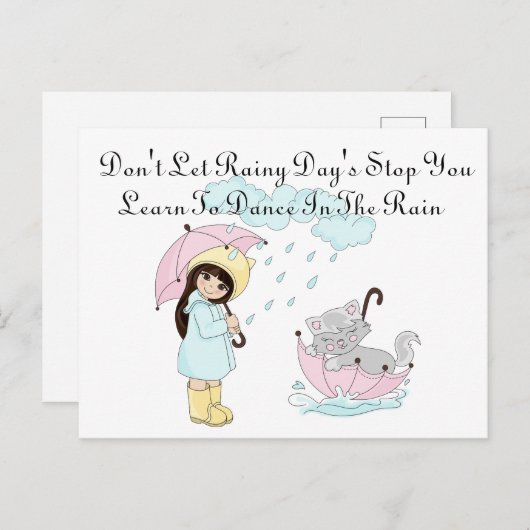 雨の日 ポストカード (正面/裏面)
