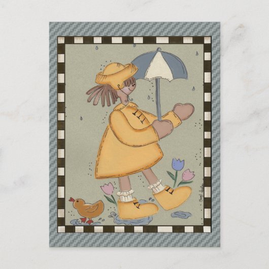 雨の日 ポストカード (正面)