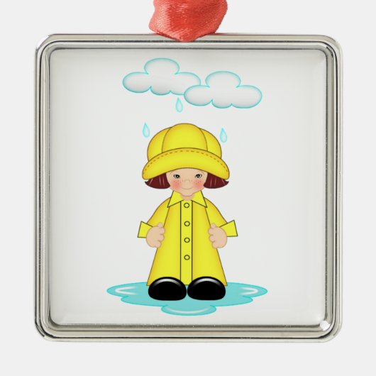 雨の日 メタルオーナメント (正面)