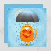 雨の日 招待状 (正面/裏面)