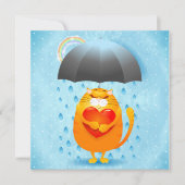 雨の日 招待状 (正面)