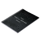 雨の日 水滴 ノート - ユニークなデザイン (左側)
