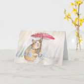 雨の日 – 行遠くにけ！ by Christina Siravo カード (黄色い花)