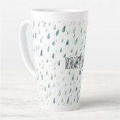 雨の日+雨粒 カフェラテマグ (左アングル)