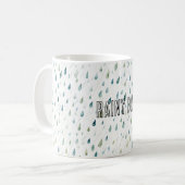 雨の日+雨粒 コーヒーマグカップ (正面左)