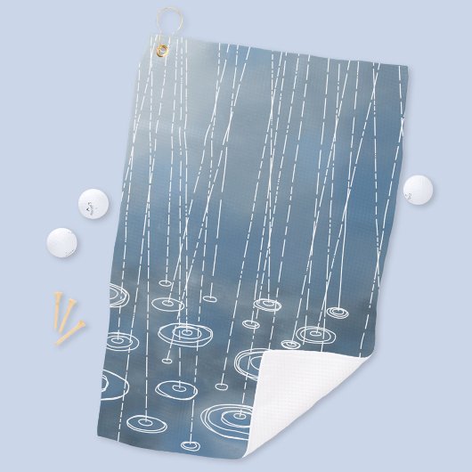 雨の日（青） ゴルフタオル