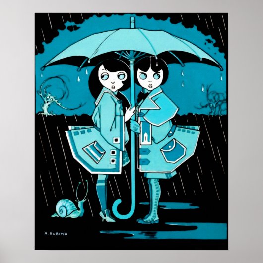 雨の日(青) ポスター (正面)