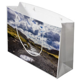 雨の日Torres Del Paine NP ラージペーパーバッグ