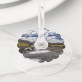 雨の日Torres Del Paine NP ワイングラスタグ (クローズアップ)