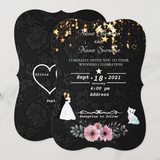 雨の星 招待状 (正面/裏面)