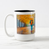 雨の時に使用 ツートーンマグカップ (左)