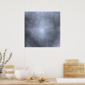 雨の曇った嵐の空。グレーとブルー。 ポスター (キッチン)