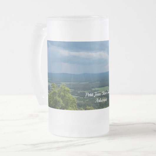 雨の来プチジャン霜のガラスのビアマグ フロストグラスビールジョッキ (正面左)