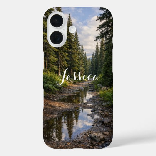 雨の森の小道の風景 オーダーメイド  Case-Mate iPhoneケース (裏面)