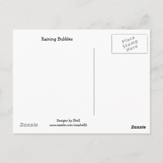 雨の泡 ポストカード (裏面)