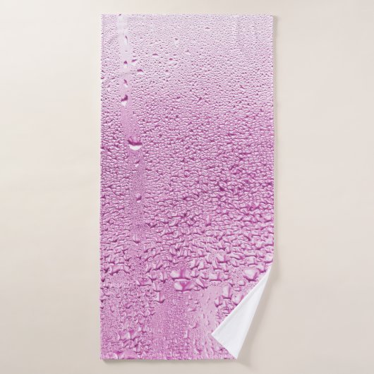 雨の滴がガラスの湿った透明度に当たるテクスチャ バスタオル (バスタオル)