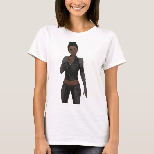 雨の滴に触れる異邦人 Tシャツ (正面)
