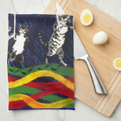 雨の猫 キッチンタオル (四つ折り)