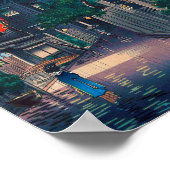 雨の神楽坂、土屋興津、ウッドカット ポスター (角)