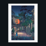 雨の神楽坂、土屋興津、ウッドカット ポストカード<br><div class="desc">土屋興津(つちやこういつ、1870年9月23日(1870年9月23日)–1949年11月13日)は、明治から昭和にかけての浮世絵画家・版画家。引用文:ウィキペディア</div>