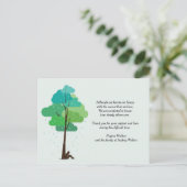 雨の私のハート死別はがき感謝 ポストカード (スタンド正面)