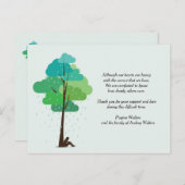 雨の私のハート死別はがき感謝 ポストカード (正面/裏面)