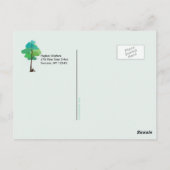 雨の私のハート死別はがき感謝 ポストカード (裏面)