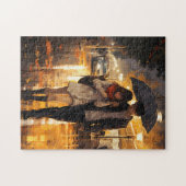 雨の秋デイラブアンブレラパズル ジグソーパズル (横)