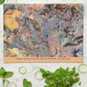 雨の紅葉 キッチンタオル (折り畳み)