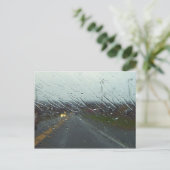 雨の縞模様の風防 ポストカード (スタンド正面)