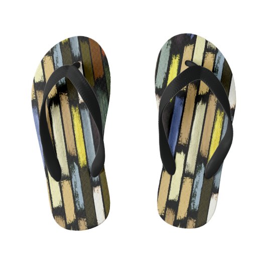 雨の色4 キッズビーチサンダル (フットベッド)