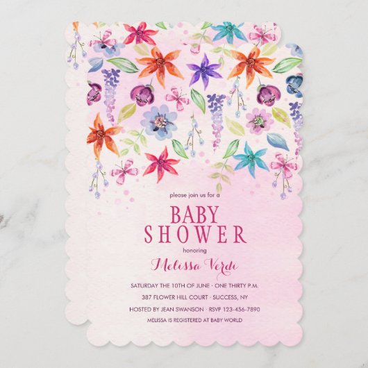 雨の花招待状 招待状 (正面/裏面)