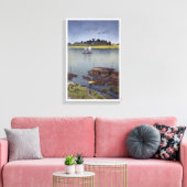 雨の荒川,川瀬巴水雨，荒川，川瀬蓮井 キャンバスプリント (インサイチュ (リビング))