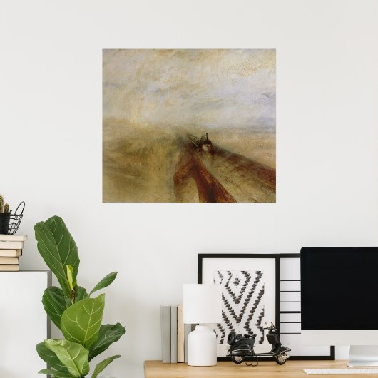 雨の蒸気と速度 ポスター (ホームオフィス)