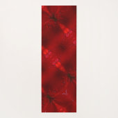雨の赤いディアンサス5 ヨガマット (裏面)