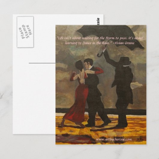 「雨の踊り」 ポストカード (正面/裏面)