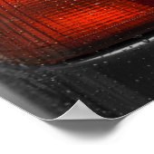 雨の車のランプ ポスター (角)