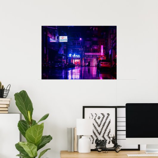 雨の通り ポスター (ホームオフィス)