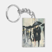 雨の都市 キーホルダー (正面左)