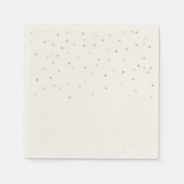 雨の金ゴールドハート紙ナプキンスセット50+ スタンダードカクテルナプキン